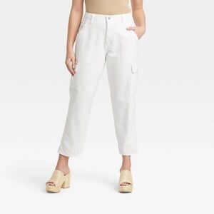 White Cargo Universal Thread Target Boyfriend Jeans